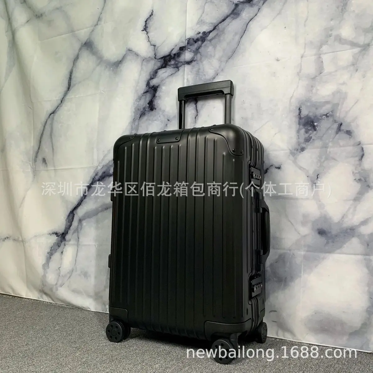All-aluminum-magnesium alloy classic trolley suitcase, 21-inch carry-on case, customs-locked metal suitcase, sports suitcase, hard suitcase