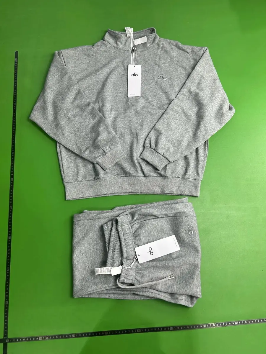 Tier*Alo*3.0 French Terry Cotton Hoodie, loose fit, zip-up casual set (unisex)