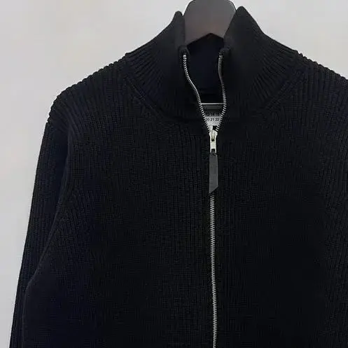 Heavyweight Turtleneck Knit Cardigan with Double Zipper, Men's Relaxed Sweater Jacket for Fall/Winter