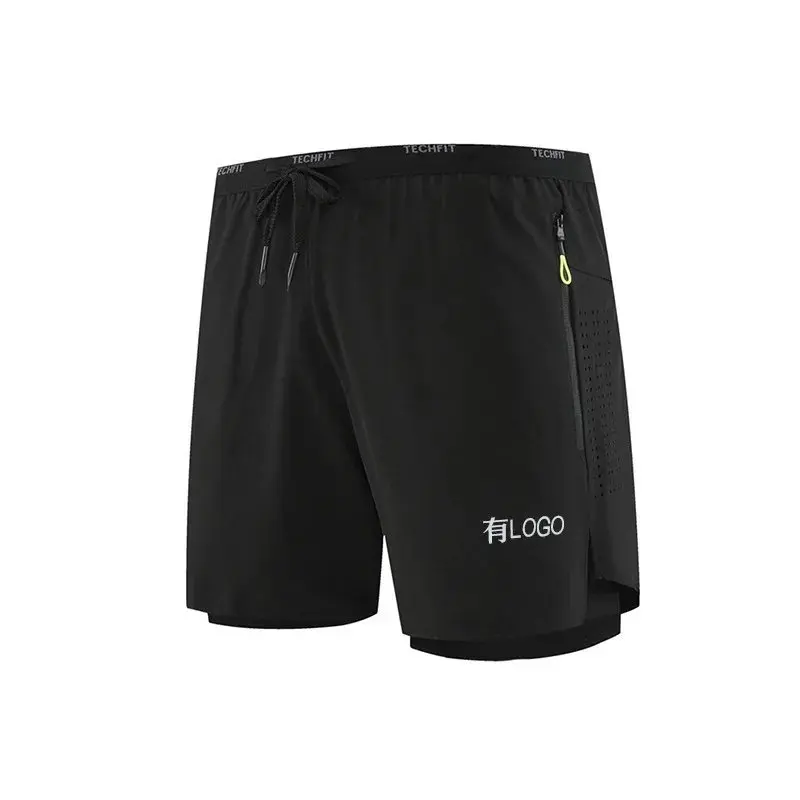 Brand bulk spot ice silk quick-drying sports running shorts men's summer has a liner basketball fitness three-point pants tide